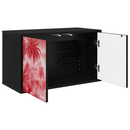 Wandgemonteerd tv-meubel AACHEN 69 x 33 x 40 cm Zwart eiken