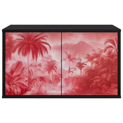 Wandgemonteerd tv-meubel AACHEN 69 x 33 x 40 cm Zwart eiken