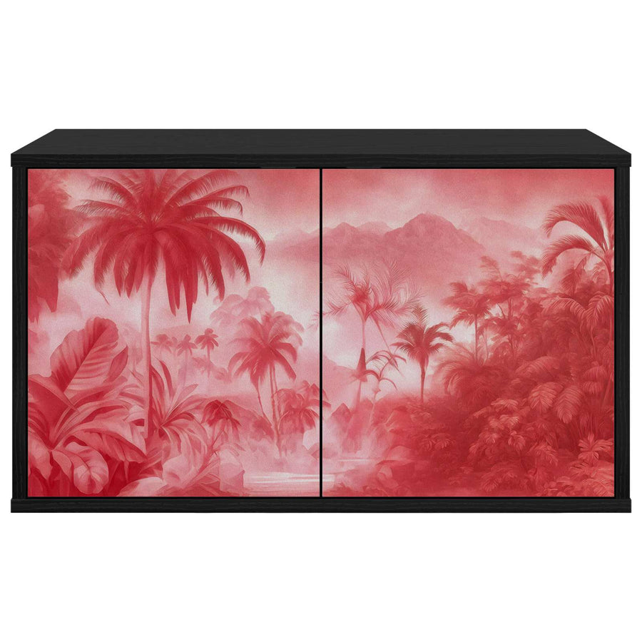 Wandgemonteerd tv-meubel AACHEN 69 x 33 x 40 cm Zwart eiken