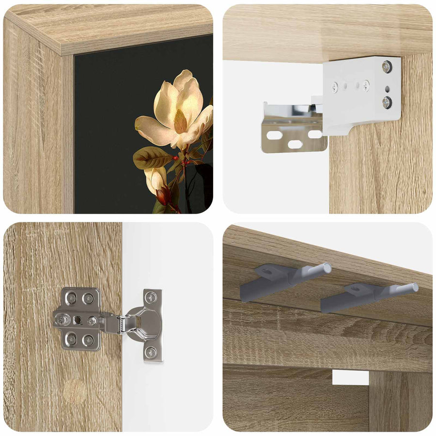 Wandgemonteerd tv-meubel BREMEN 69 x 33 x 40 cm Sonoma Eiken
