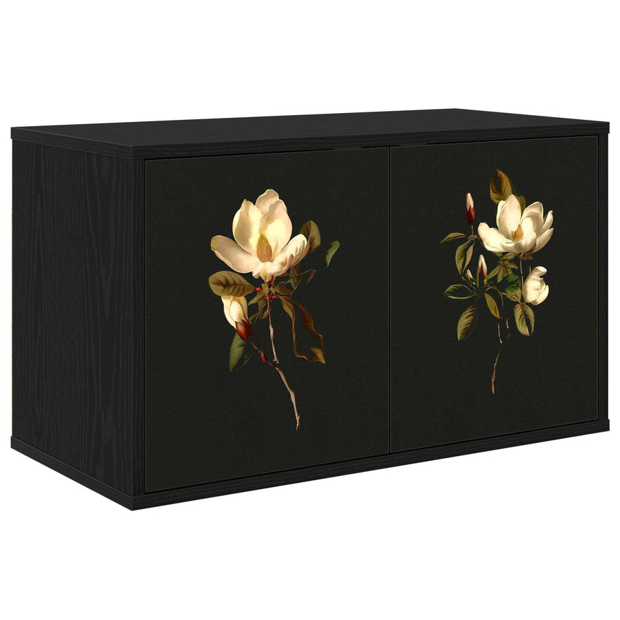 Wandgemonteerd tv-meubel BREMEN 69 x 33 x 40 cm Zwart eiken