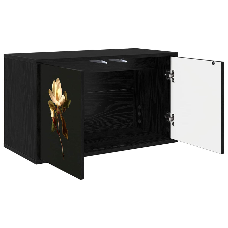 Wandgemonteerd tv-meubel BREMEN 69 x 33 x 40 cm Zwart eiken