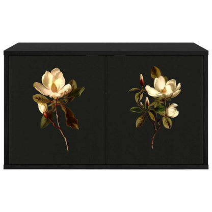 Wandgemonteerd tv-meubel BREMEN 69 x 33 x 40 cm Zwart eiken