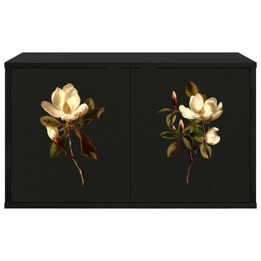 Wandgemonteerd tv-meubel BREMEN 69 x 33 x 40 cm Zwart eiken