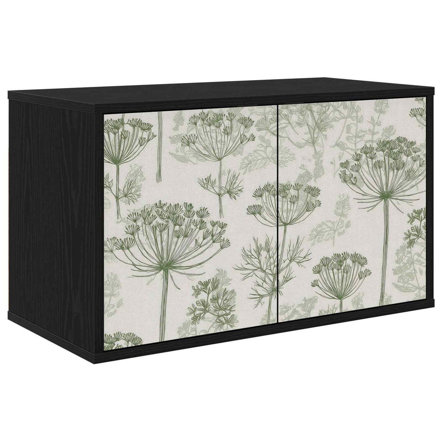 Wandgemonteerd tv-meubel GOTHA 69 x 33 x 40 cm Zwart eiken