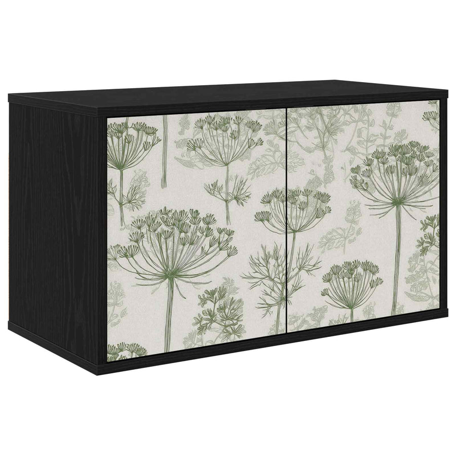 Wandgemonteerd tv-meubel GOTHA 69 x 33 x 40 cm Zwart eiken