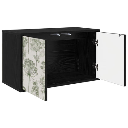 Wandgemonteerd tv-meubel GOTHA 69 x 33 x 40 cm Zwart eiken