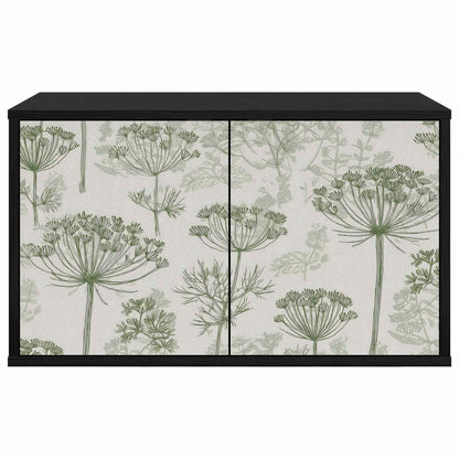 Wandgemonteerd tv-meubel GOTHA 69 x 33 x 40 cm Zwart eiken