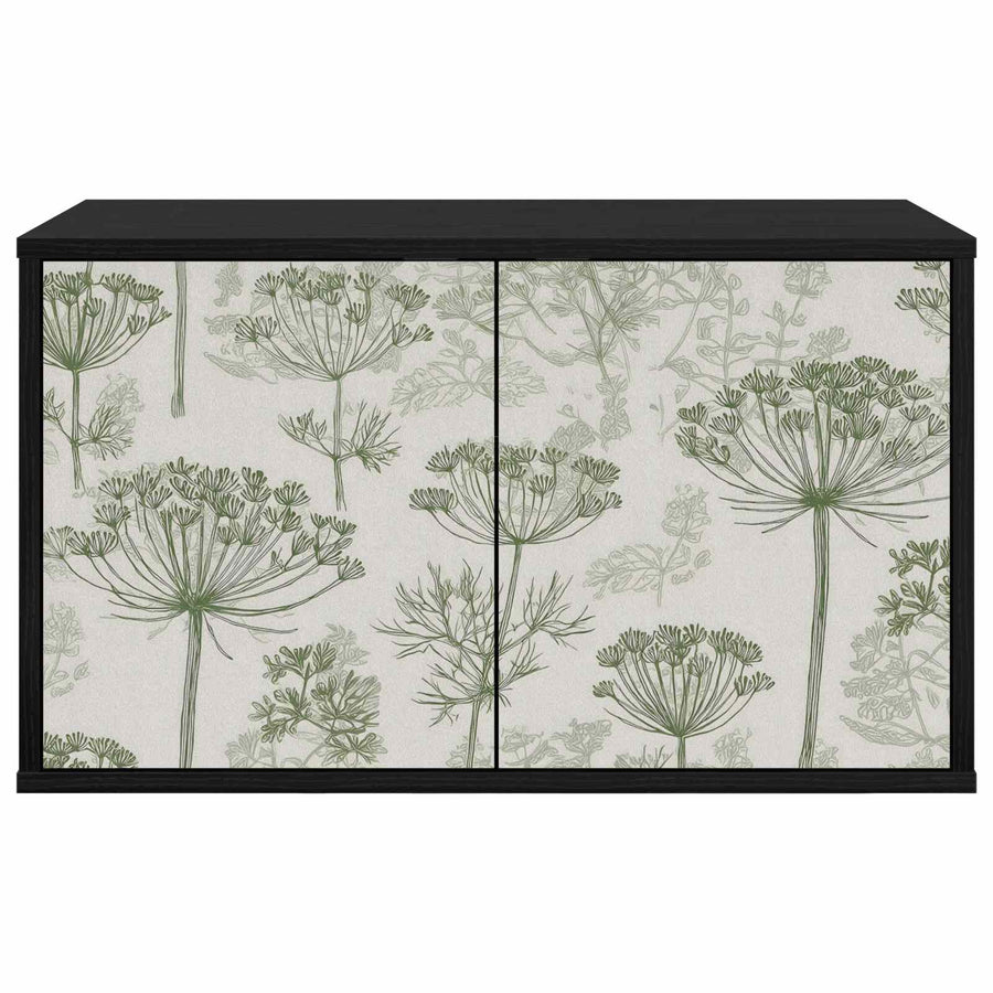 Wandgemonteerd tv-meubel GOTHA 69 x 33 x 40 cm Zwart eiken