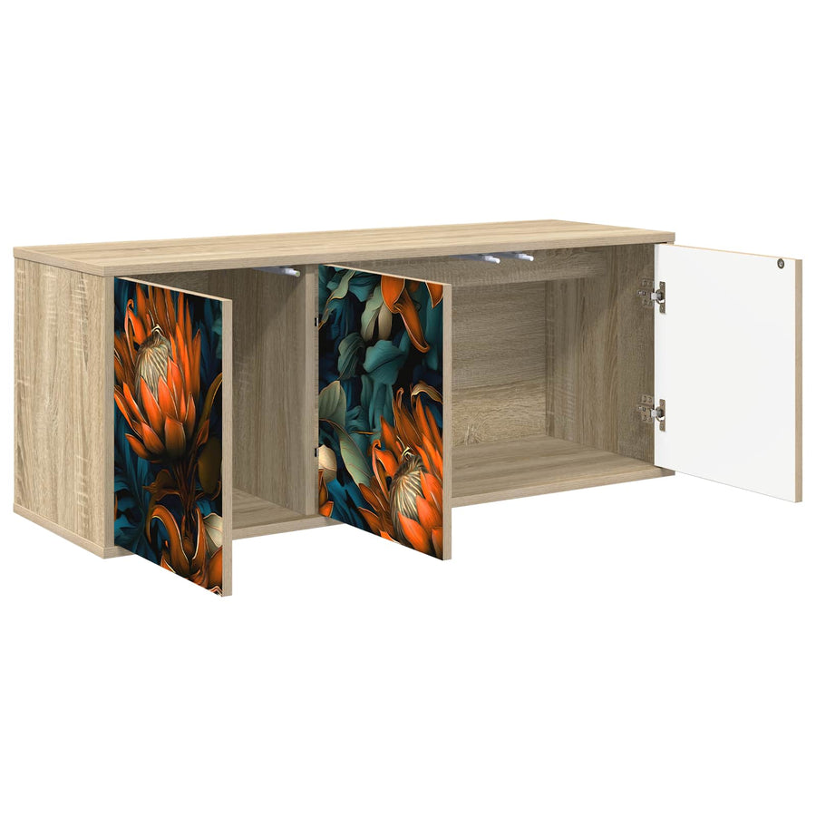 Wandgemonteerd tv-meubel LOCHEM 102 x 33 x 40 cm Sonoma Eiken