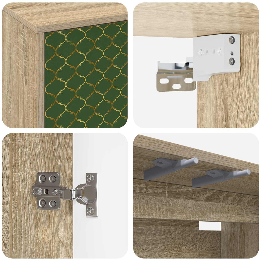 Wandgemonteerd tv-meubel GELEEN 102 x 33 x 40 cm Sonoma Eiken