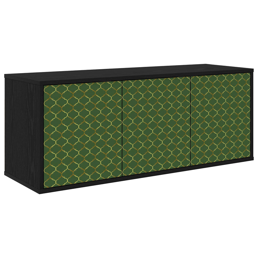 Wandgemonteerd tv-meubel GELEEN 102 x 33 x 40 cm Zwart eiken