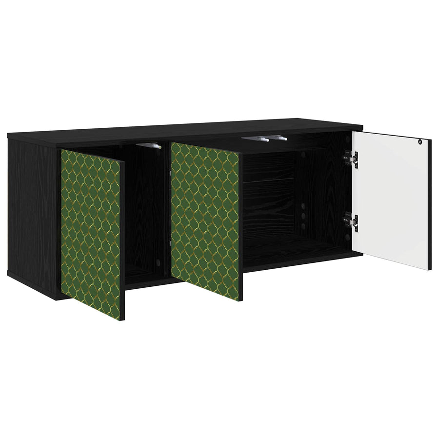 Wandgemonteerd tv-meubel GELEEN 102 x 33 x 40 cm Zwart eiken