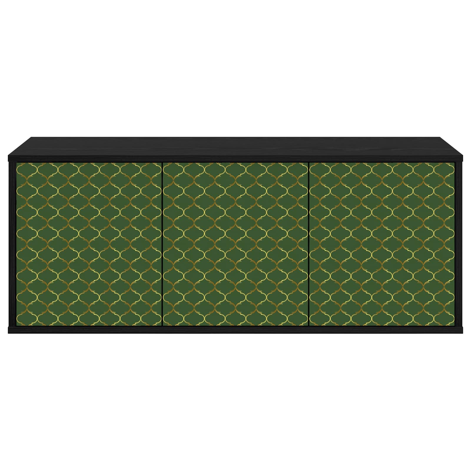 Wandgemonteerd tv-meubel GELEEN 102 x 33 x 40 cm Zwart eiken