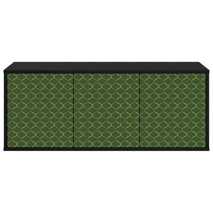 Wandgemonteerd tv-meubel GELEEN 102 x 33 x 40 cm Zwart eiken