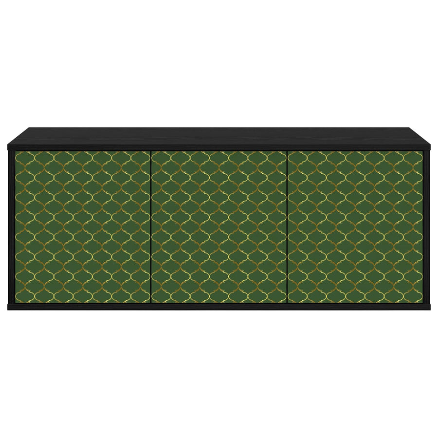 Wandgemonteerd tv-meubel GELEEN 102 x 33 x 40 cm Zwart eiken