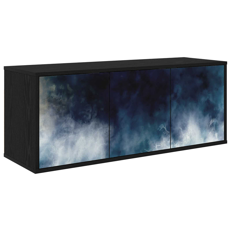 Wandgemonteerd tv-meubel RAALTE 102 x 33 x 40 cm Zwart eiken