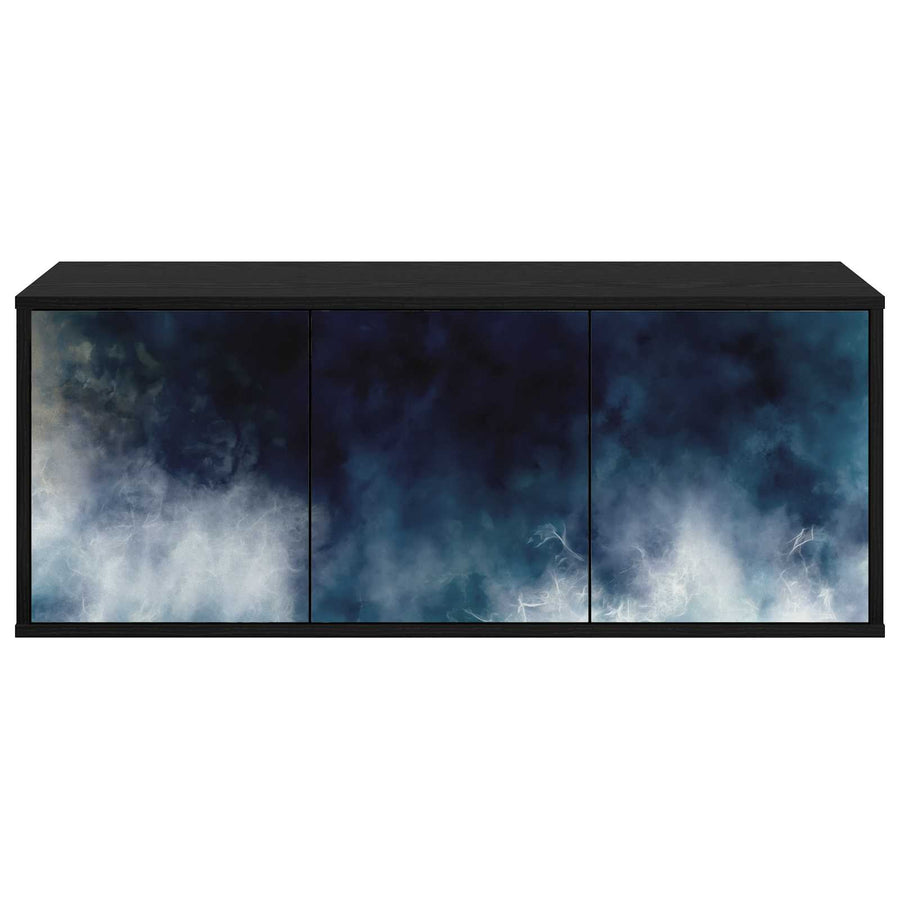 Wandgemonteerd tv-meubel RAALTE 102 x 33 x 40 cm Zwart eiken
