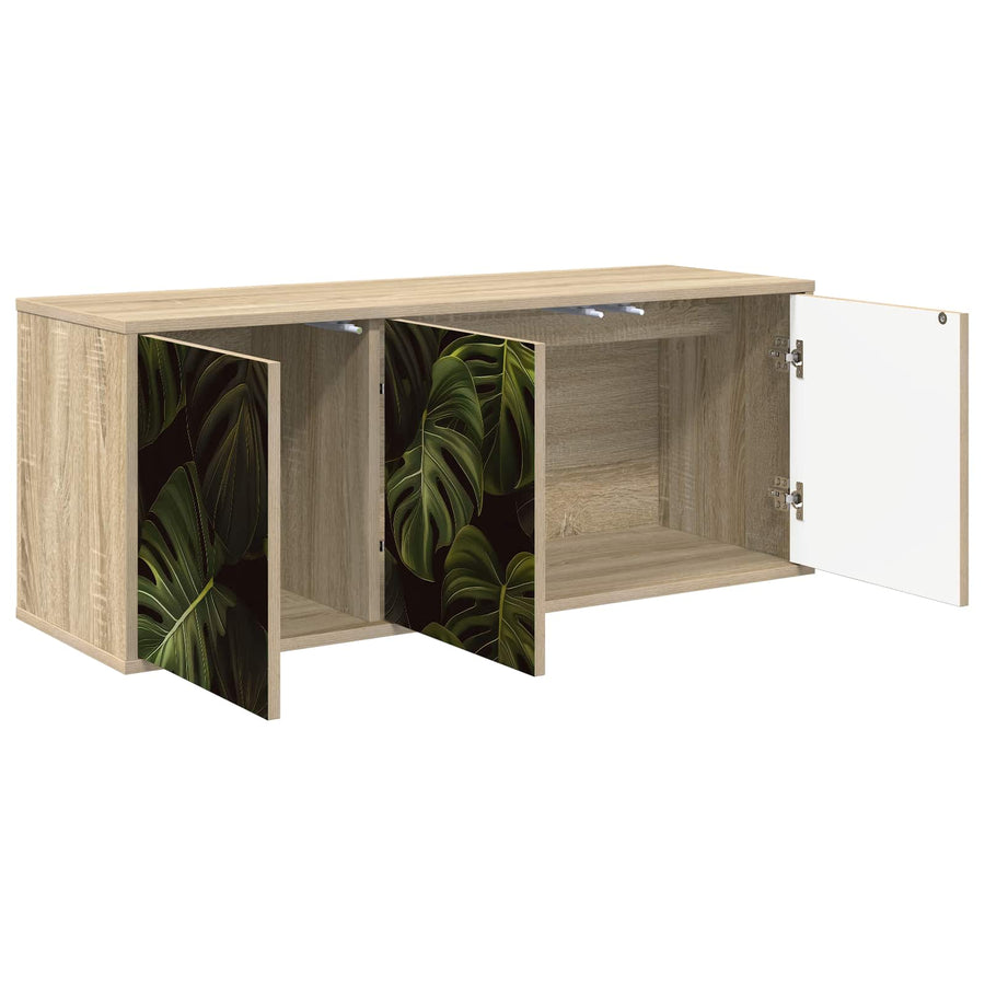 Wandgemonteerd tv-meubel ELBURG 102 x 33 x 40 cm Sonoma Eiken