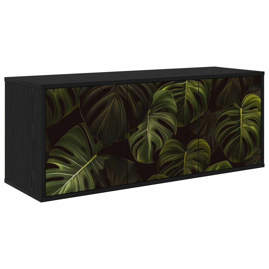 Wandgemonteerd tv-meubel ELBURG 102 x 33 x 40 cm Zwart eiken