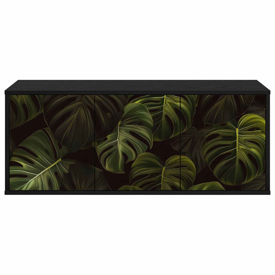 Wandgemonteerd tv-meubel ELBURG 102 x 33 x 40 cm Zwart eiken