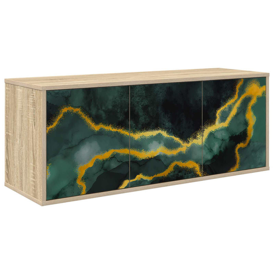 Wandgemonteerd tv-meubel WIJHE 102 x 33 x 40 cm Sonoma Eiken