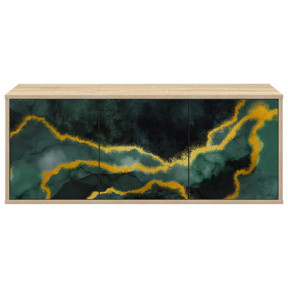 Wandgemonteerd tv-meubel WIJHE 102 x 33 x 40 cm Sonoma Eiken
