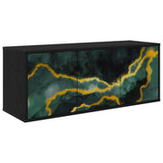 Tv-meubel wandmontage 102x33x40 cm zwart eiken