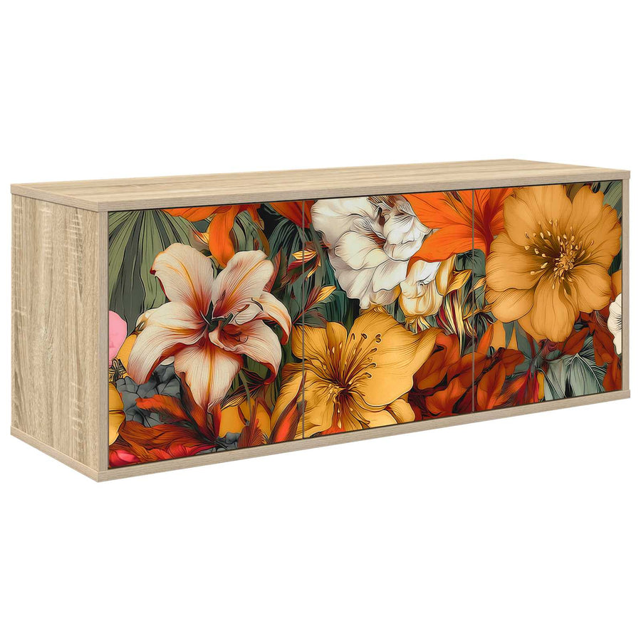 Wandgemonteerd tv-meubel GENNEP 102 x 33 x 40 cm Sonoma Eiken