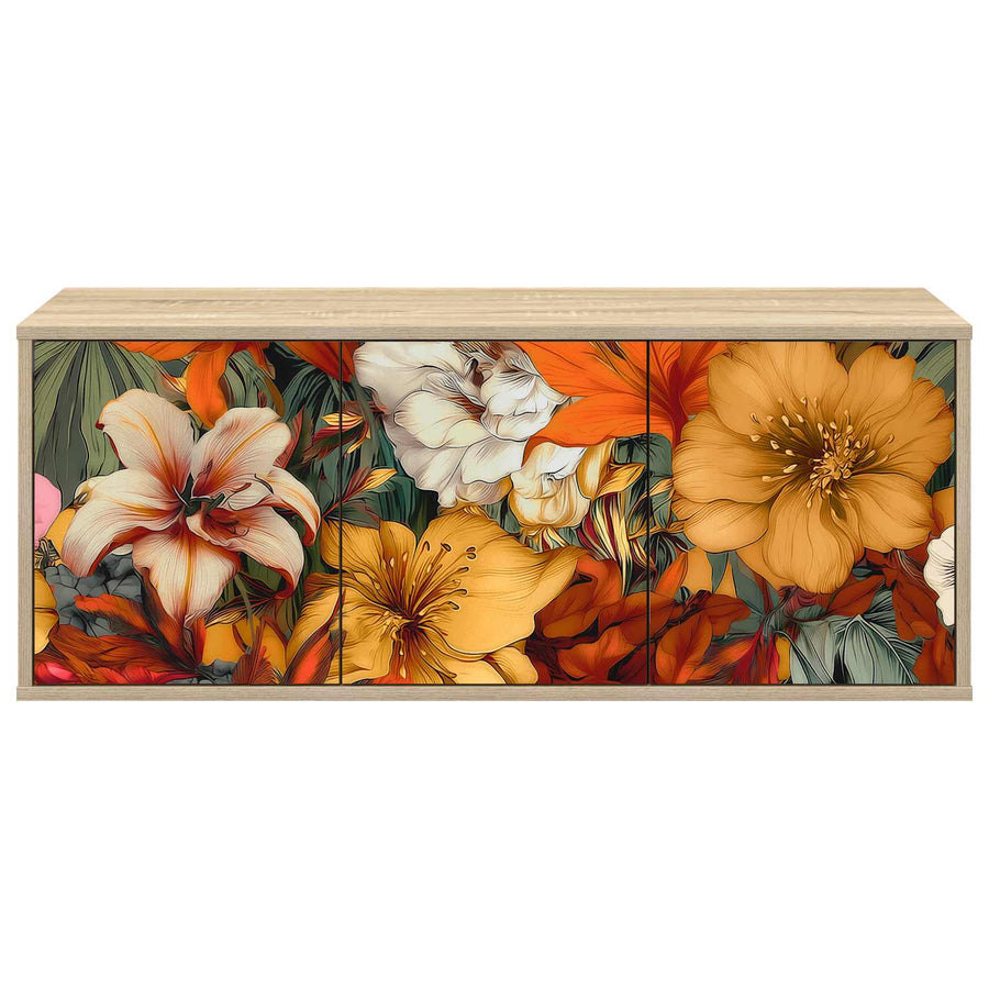 Wandgemonteerd tv-meubel GENNEP 102 x 33 x 40 cm Sonoma Eiken