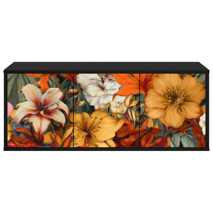 Wandgemonteerd tv-meubel GENNEP 102 x 33 x 40 cm Zwart eiken