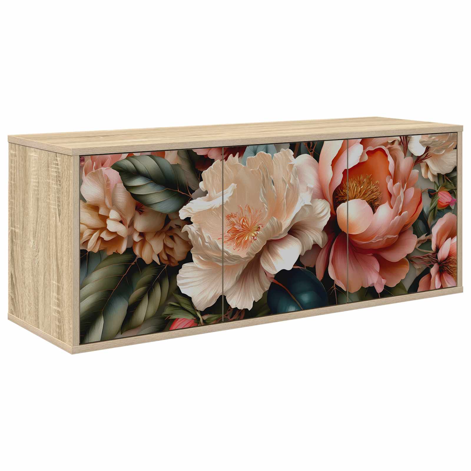 Wandgemonteerd tv-meubel BORNE 102 x 33 x 40 cm Sonoma Eiken