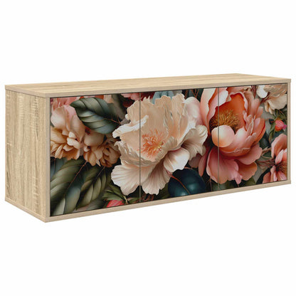 Wandgemonteerd tv-meubel BORNE 102 x 33 x 40 cm Sonoma Eiken