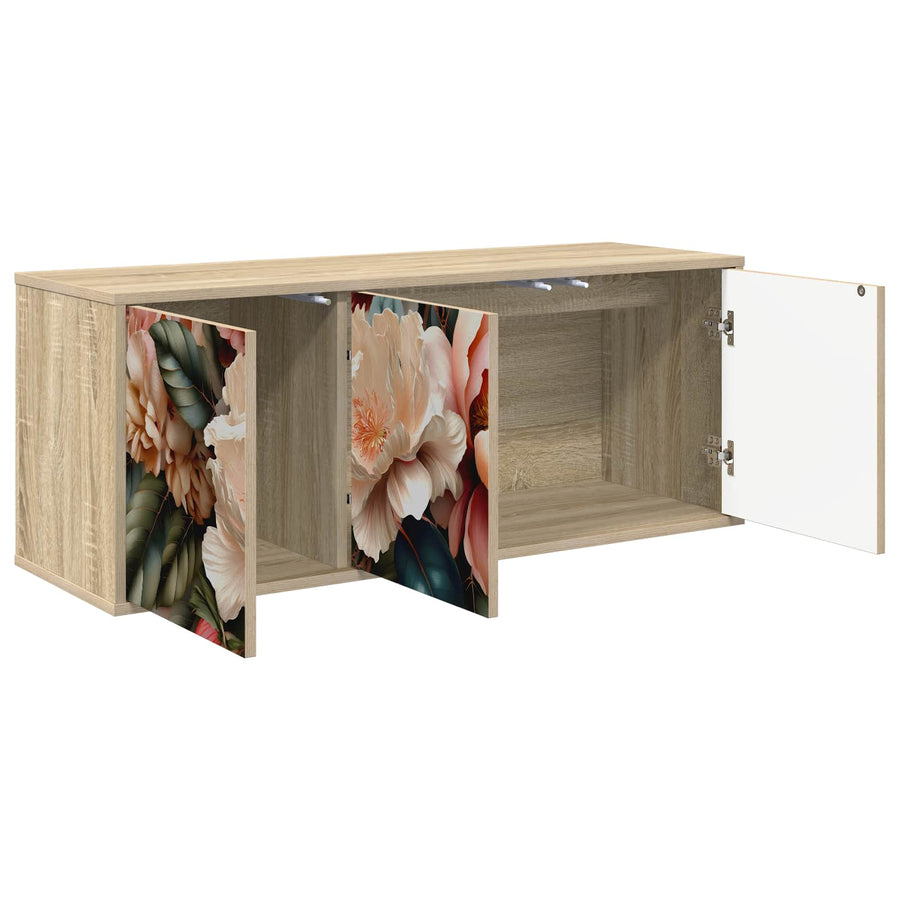 Wandgemonteerd tv-meubel BORNE 102 x 33 x 40 cm Sonoma Eiken
