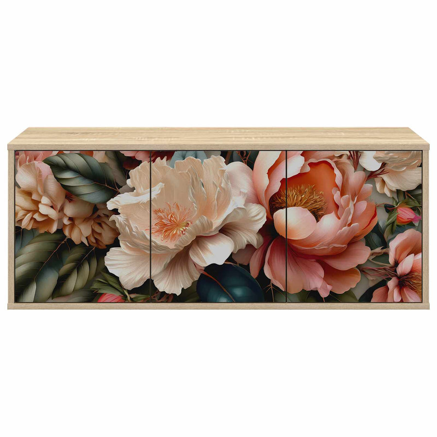 Wandgemonteerd tv-meubel BORNE 102 x 33 x 40 cm Sonoma Eiken