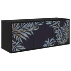 Wandgemonteerd tv-meubel DOKKUM 102 x 33 x 40 cm Zwart eiken