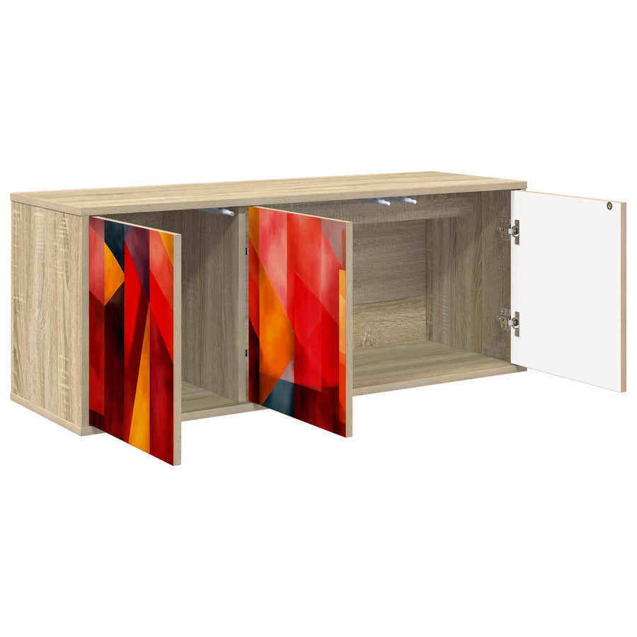 Wandgemonteerd tv-meubel HEESCH 102 x 33 x 40 cm Sonoma Eiken