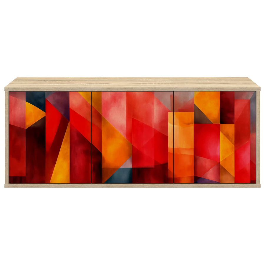 Wandgemonteerd tv-meubel HEESCH 102 x 33 x 40 cm Sonoma Eiken