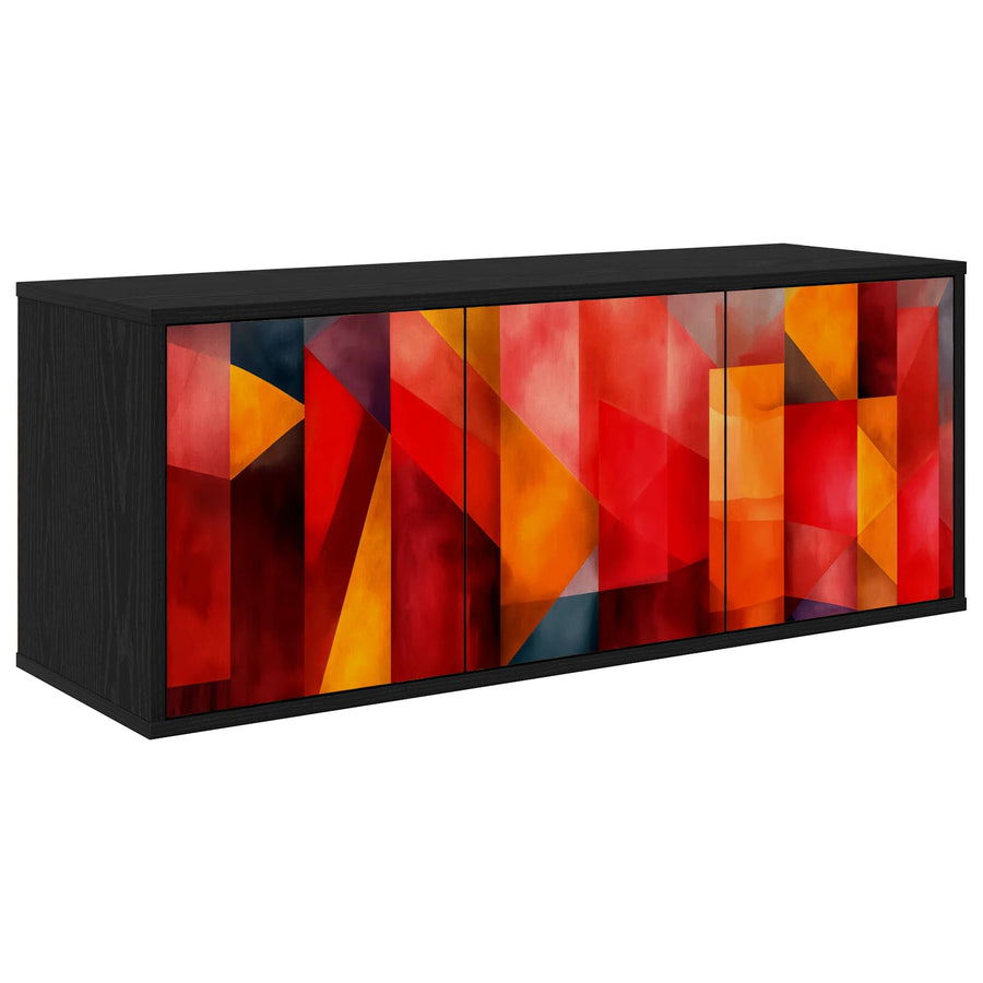 Wandgemonteerd tv-meubel HEESCH 102 x 33 x 40 cm Zwart eiken