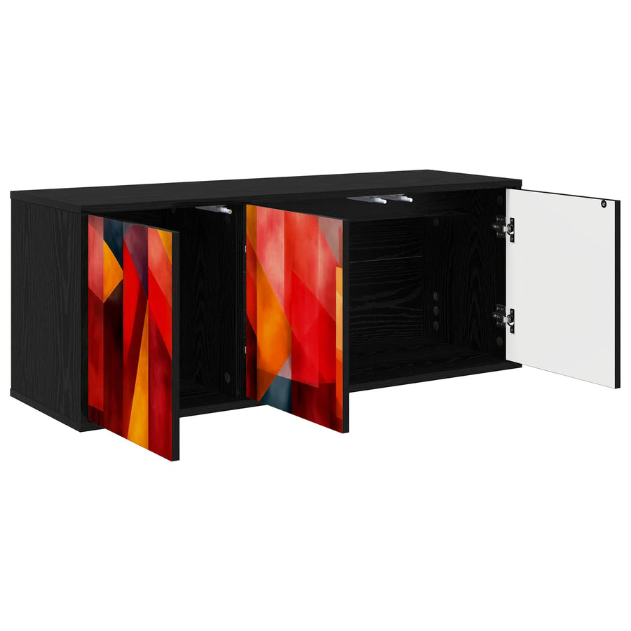 Wandgemonteerd tv-meubel HEESCH 102 x 33 x 40 cm Zwart eiken