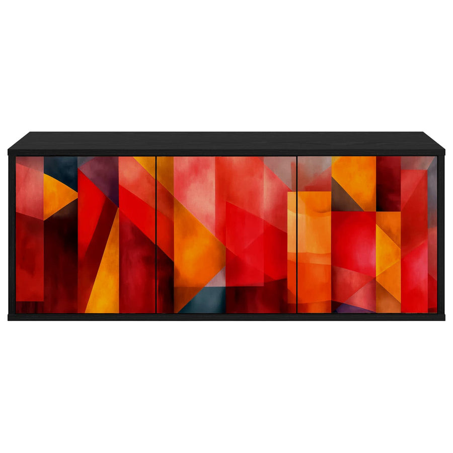 Wandgemonteerd tv-meubel HEESCH 102 x 33 x 40 cm Zwart eiken