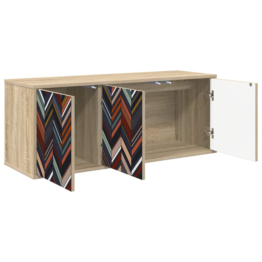 Wandgemonteerd tv-meubel OMMEN 102 x 33 x 40 cm Sonoma Eiken