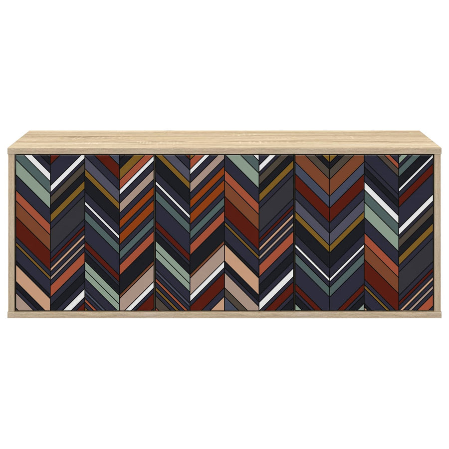 Wandgemonteerd tv-meubel OMMEN 102 x 33 x 40 cm Sonoma Eiken