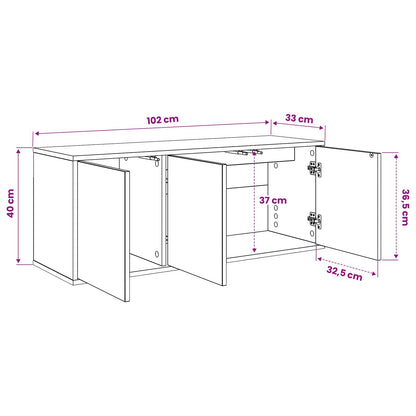 Wandgemonteerd tv-meubel OMMEN 102 x 33 x 40 cm Sonoma Eiken
