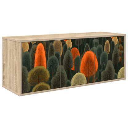Wandgemonteerd tv-meubel ZAANDAM 102 x 33 x 40 cm Sonoma Eiken
