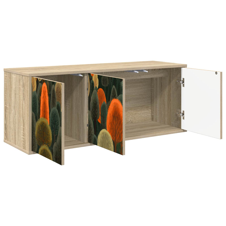 Wandgemonteerd tv-meubel ZAANDAM 102 x 33 x 40 cm Sonoma Eiken