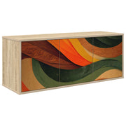 Wandmontage tv-meubel 102x33x40 cm bewerkt hout Sonoma eiken