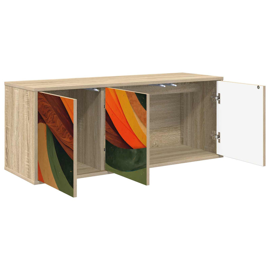 Wandgemonteerd tv-meubel BONN 102 x 33 x 40 cm Sonoma Eiken