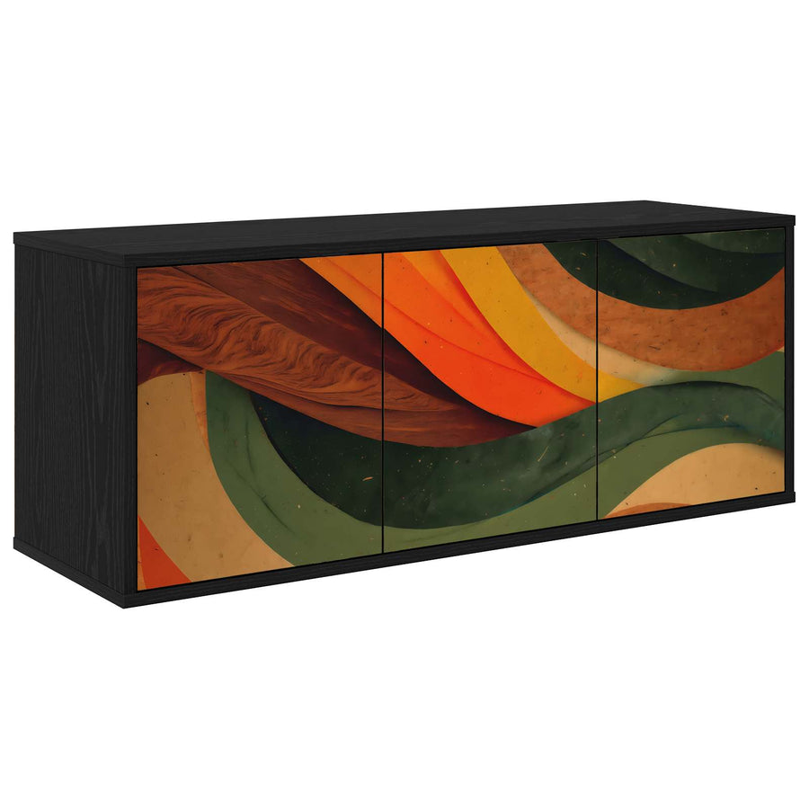 Wandgemonteerd tv-meubel BONN 102 x 33 x 40 cm Zwart eiken