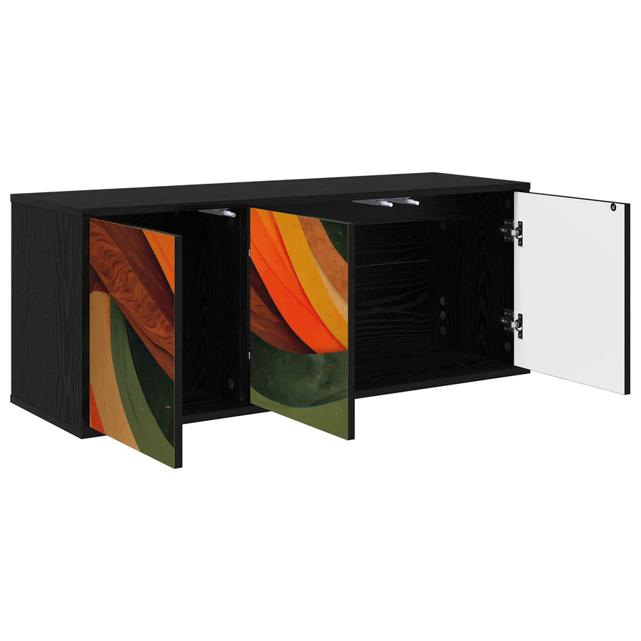 Wandgemonteerd tv-meubel BONN 102 x 33 x 40 cm Zwart eiken